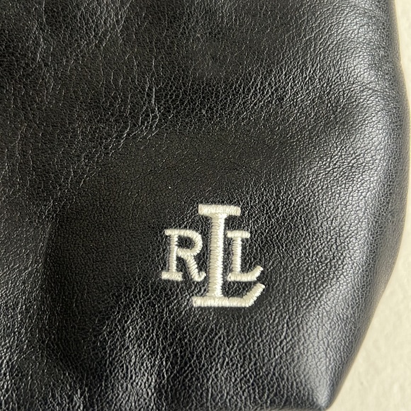 Ralph Lauren black leather clutch - Picture 2 of 2